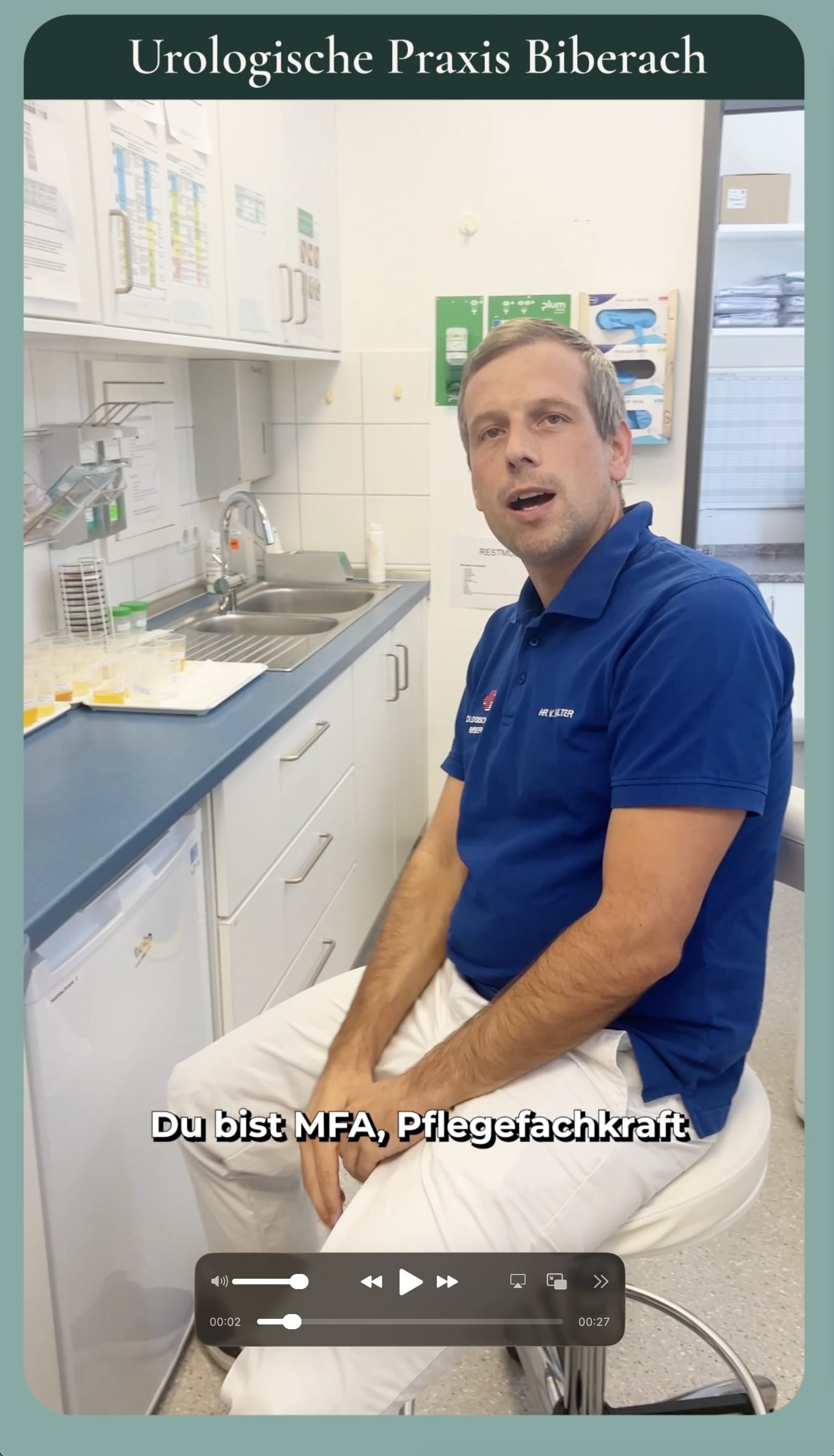 Recruiting video ad with one of the practice's doctors